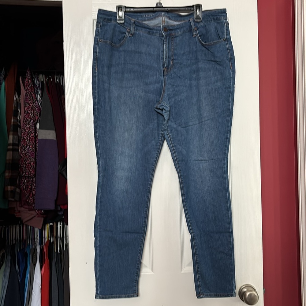 Old navy Light Blue super Skinny mid rise Jeans size 16 regular